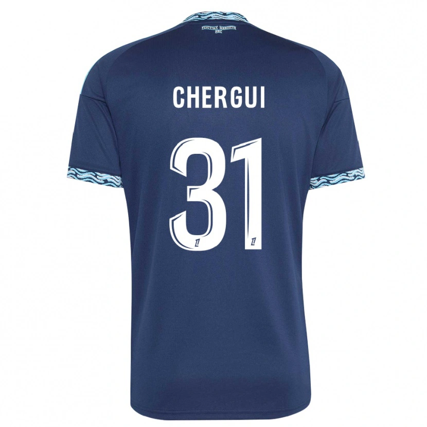 Danxen Mujer Camiseta Samir Chergui #31 Azul Acero Blanco 1ª Equipación 2026/27 La Camisa