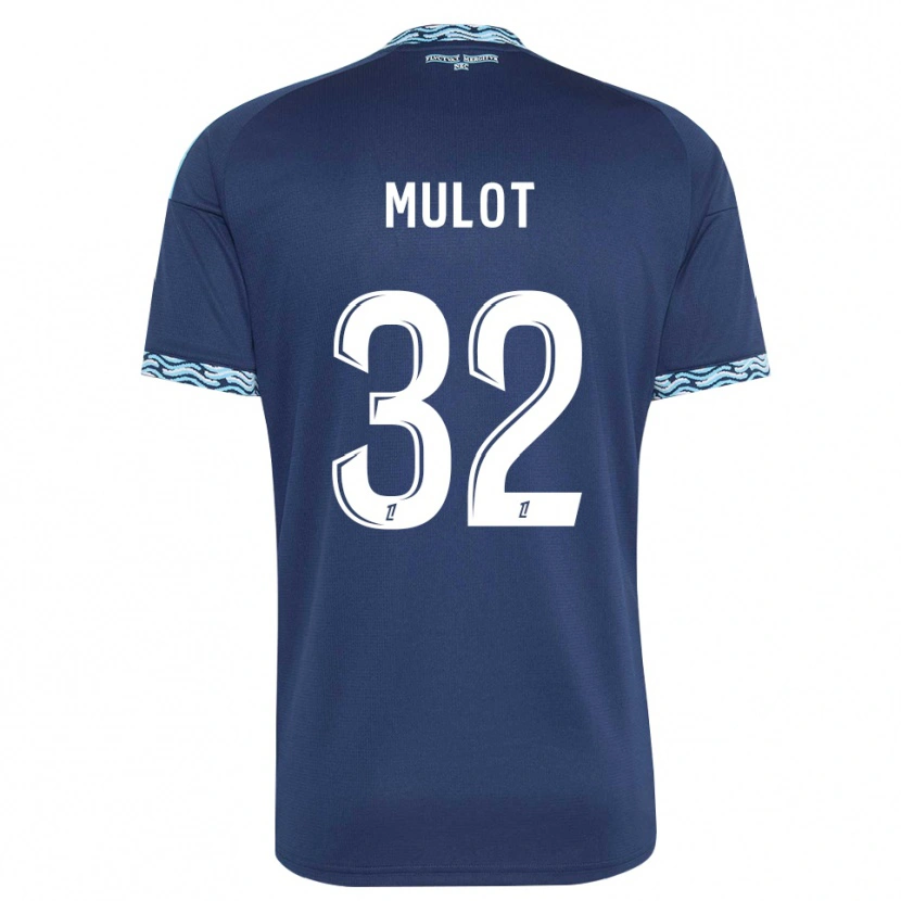 Danxen Mujer Camiseta Marie Mulot #32 Azul Acero Blanco 1ª Equipación 2026/27 La Camisa