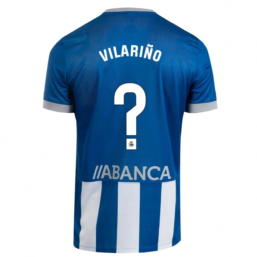 Danxen Mujer Camiseta Antón Vilariño #0 Azul Gris Blanco 1ª Equipación 2026/27 La Camisa
