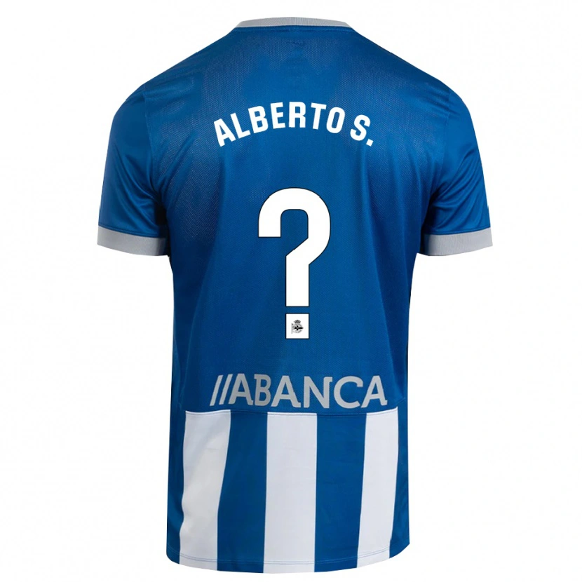 Danxen Mujer Camiseta Alberto Sánchez #0 Azul Gris Blanco 1ª Equipación 2026/27 La Camisa