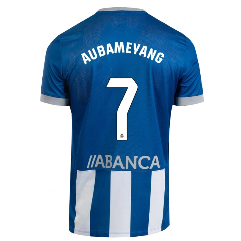 Danxen Mujer Camiseta Pierre-Emerick Aubameyang #7 Azul Gris Blanco 1ª Equipación 2026/27 La Camisa
