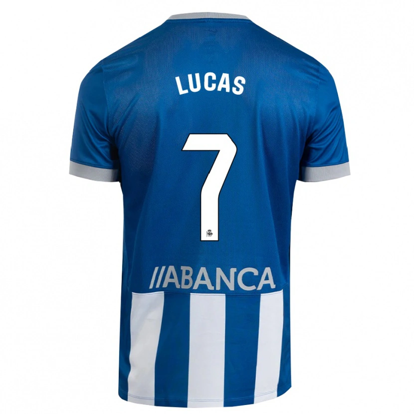 Danxen Mujer Camiseta Lucas Pérez #7 Azul Gris Blanco 1ª Equipación 2026/27 La Camisa