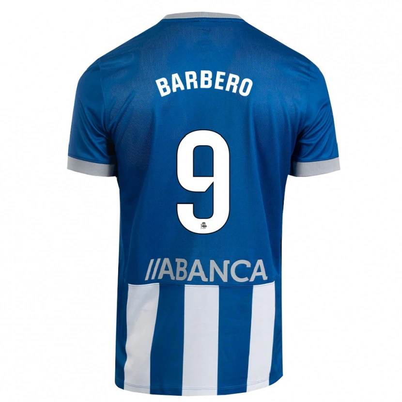 Danxen Mujer Camiseta Iván Barbero #9 Azul Gris Blanco 1ª Equipación 2026/27 La Camisa