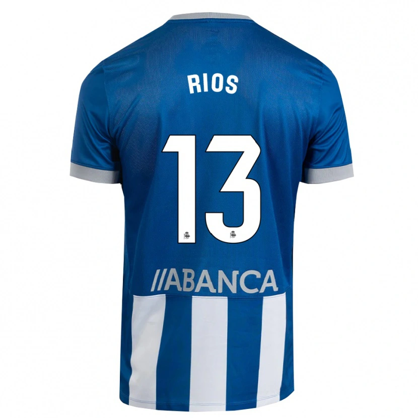 Danxen Mujer Camiseta Hugo Rios #13 Azul Gris Blanco 1ª Equipación 2026/27 La Camisa