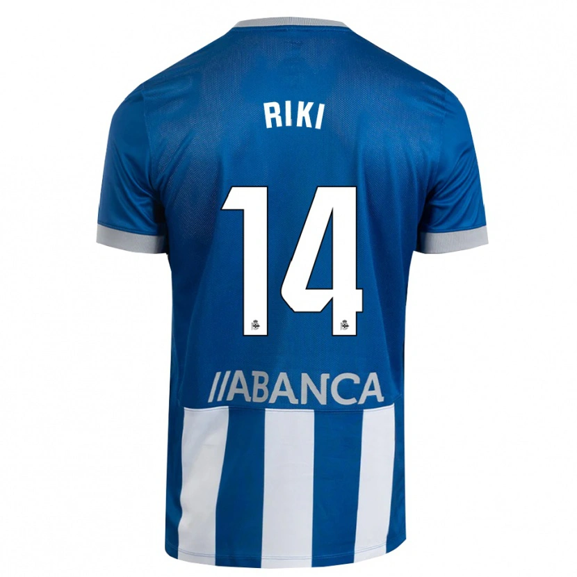 Danxen Mujer Camiseta Riki Rodríguez #14 Azul Gris Blanco 1ª Equipación 2026/27 La Camisa