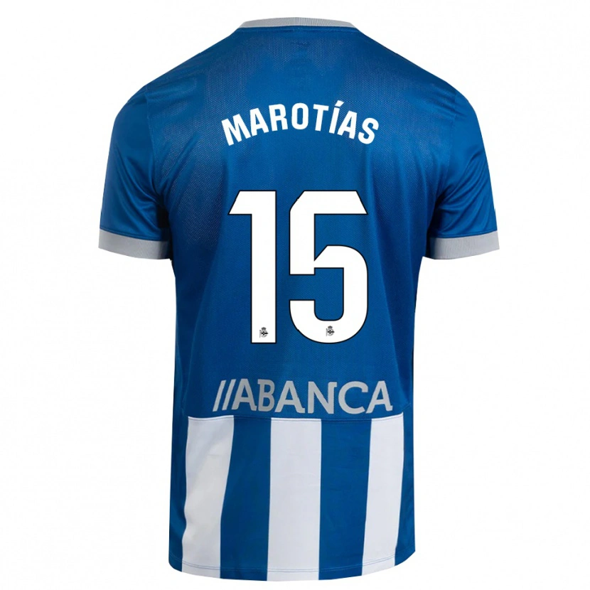 Danxen Mujer Camiseta Oscar Marotías #15 Azul Gris Blanco 1ª Equipación 2026/27 La Camisa
