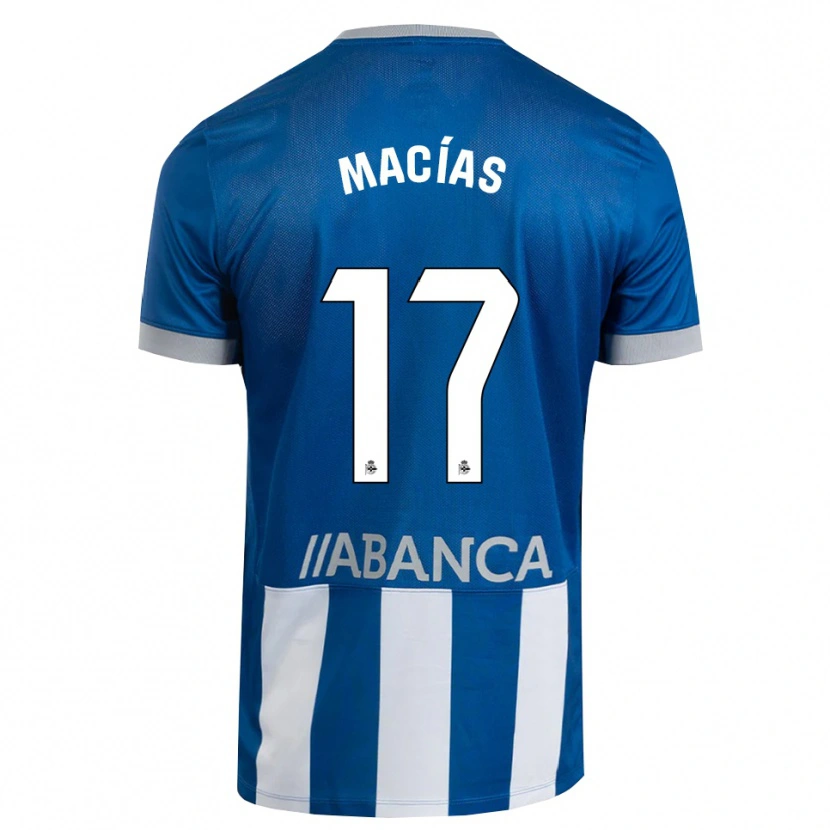Danxen Mujer Camiseta Luisao Macías #17 Azul Gris Blanco 1ª Equipación 2026/27 La Camisa