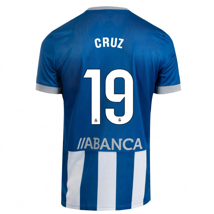 Danxen Mujer Camiseta Luismi Cruz #19 Azul Gris Blanco 1ª Equipación 2026/27 La Camisa