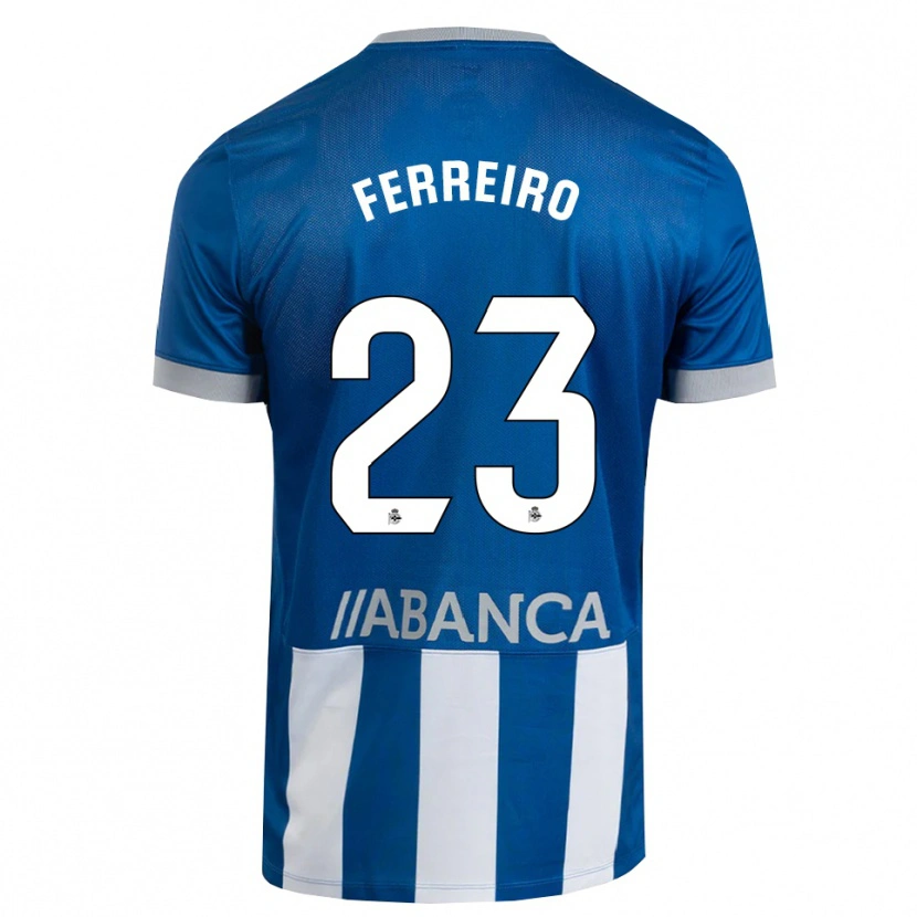 Danxen Mujer Camiseta Manu Ferreiro #23 Azul Gris Blanco 1ª Equipación 2026/27 La Camisa