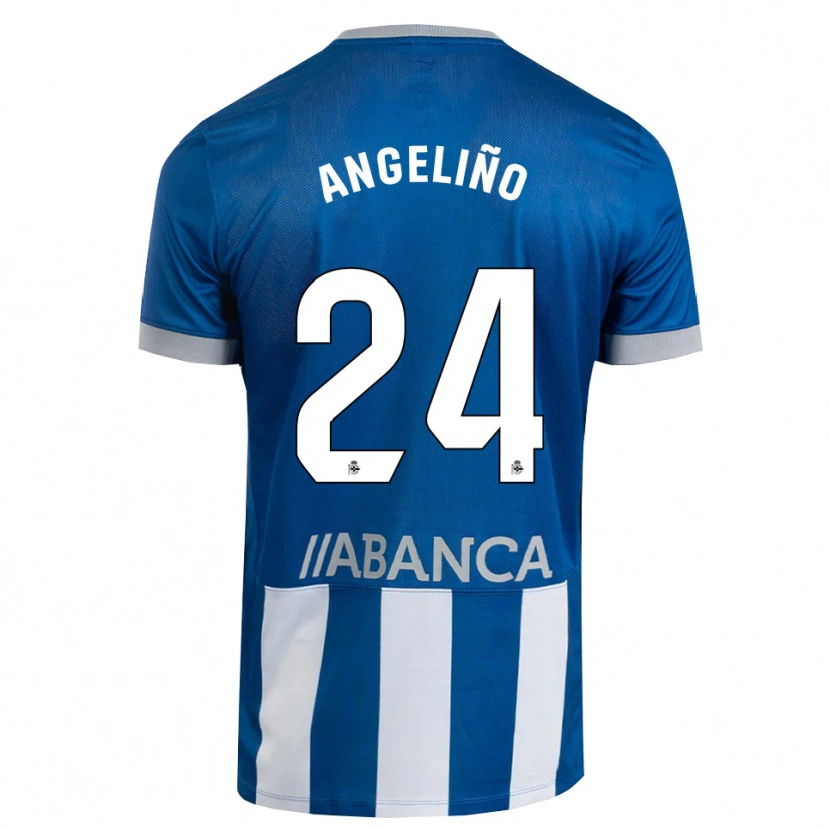 Danxen Mujer Camiseta Angeliño #24 Azul Gris Blanco 1ª Equipación 2026/27 La Camisa