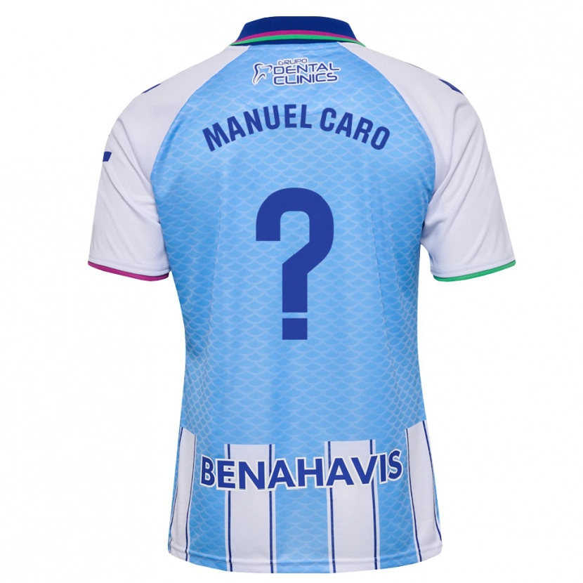 Danxen Mujer Camiseta José Manuel Caro #0 Azul Cielo Profundo Blanco 1ª Equipación 2026/27 La Camisa