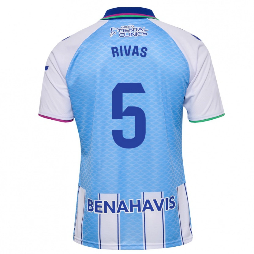 Danxen Mujer Camiseta Juande Rivas #5 Azul Cielo Profundo Blanco 1ª Equipación 2026/27 La Camisa