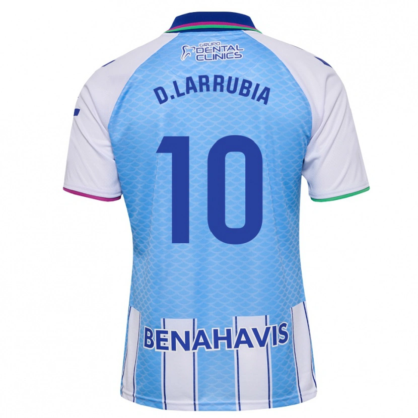 Danxen Mujer Camiseta David Larrubia #10 Azul Cielo Profundo Blanco 1ª Equipación 2026/27 La Camisa