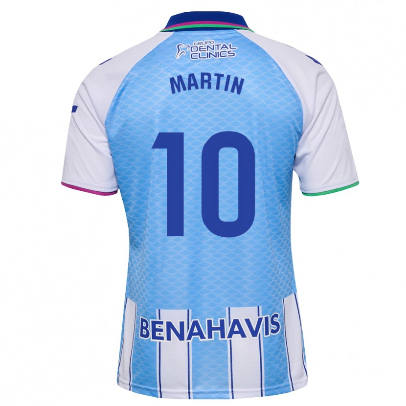 Danxen Mujer Camiseta Jesús Martín #10 Azul Cielo Profundo Blanco 1ª Equipación 2026/27 La Camisa
