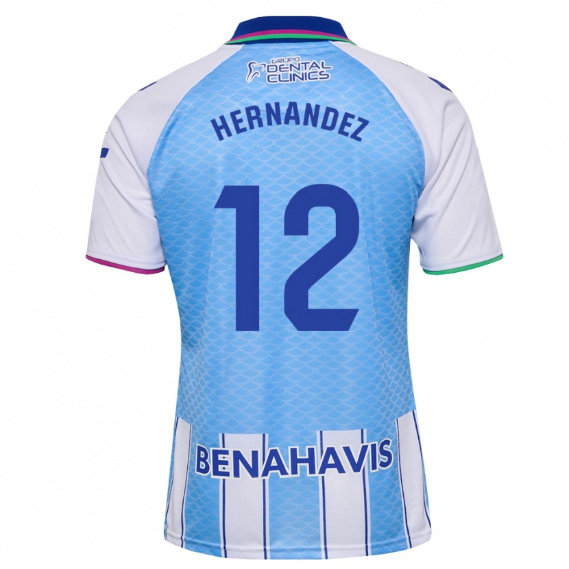 Danxen Mujer Camiseta Juanma Hernandez #12 Azul Cielo Profundo Blanco 1ª Equipación 2026/27 La Camisa