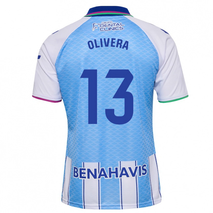 Danxen Mujer Camiseta Fernando Olivera #13 Azul Cielo Profundo Blanco 1ª Equipación 2026/27 La Camisa
