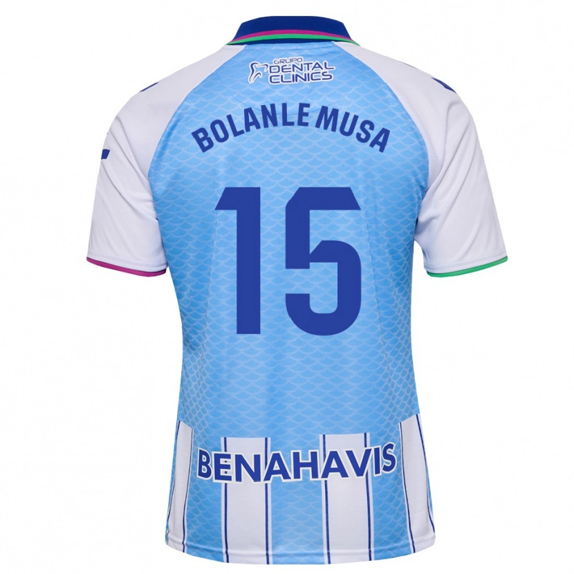 Danxen Mujer Camiseta Wahab Bolanle Musa #15 Azul Cielo Profundo Blanco 1ª Equipación 2026/27 La Camisa