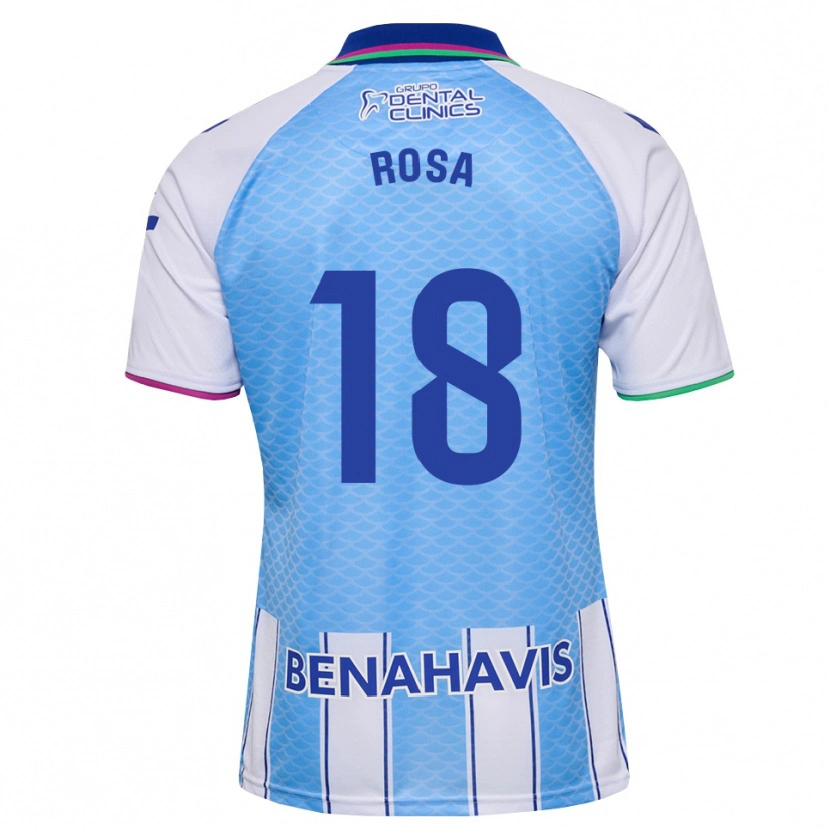 Danxen Mujer Camiseta Marcos Rosa #18 Azul Cielo Profundo Blanco 1ª Equipación 2026/27 La Camisa