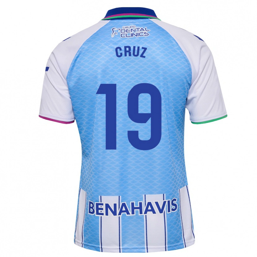 Danxen Mujer Camiseta Juan Cruz #19 Azul Cielo Profundo Blanco 1ª Equipación 2026/27 La Camisa