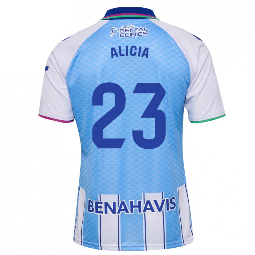 Danxen Mujer Camiseta Alicia Martínez Quiles #23 Azul Cielo Profundo Blanco 1ª Equipación 2026/27 La Camisa