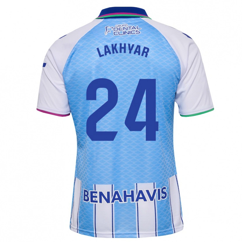 Danxen Mujer Camiseta Houssam Lakhyar #24 Azul Cielo Profundo Blanco 1ª Equipación 2026/27 La Camisa