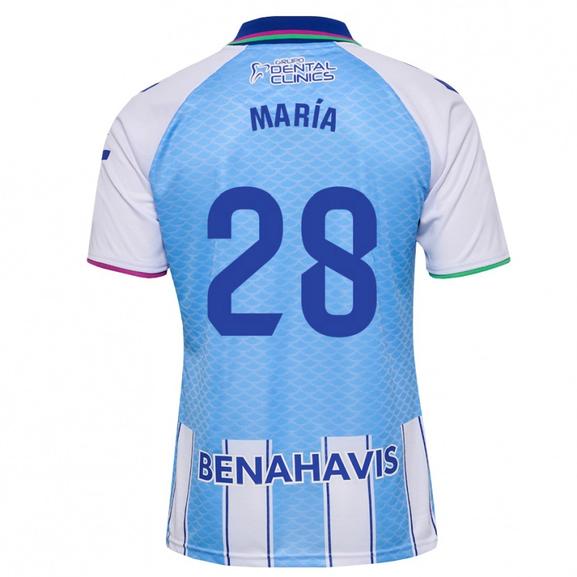 Danxen Mujer Camiseta María Albacete Pato #28 Azul Cielo Profundo Blanco 1ª Equipación 2026/27 La Camisa