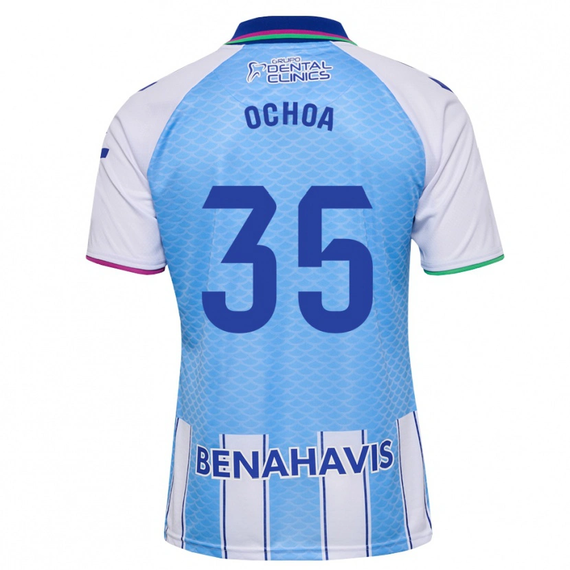 Danxen Mujer Camiseta Aarón Ochoa #35 Azul Cielo Profundo Blanco 1ª Equipación 2026/27 La Camisa