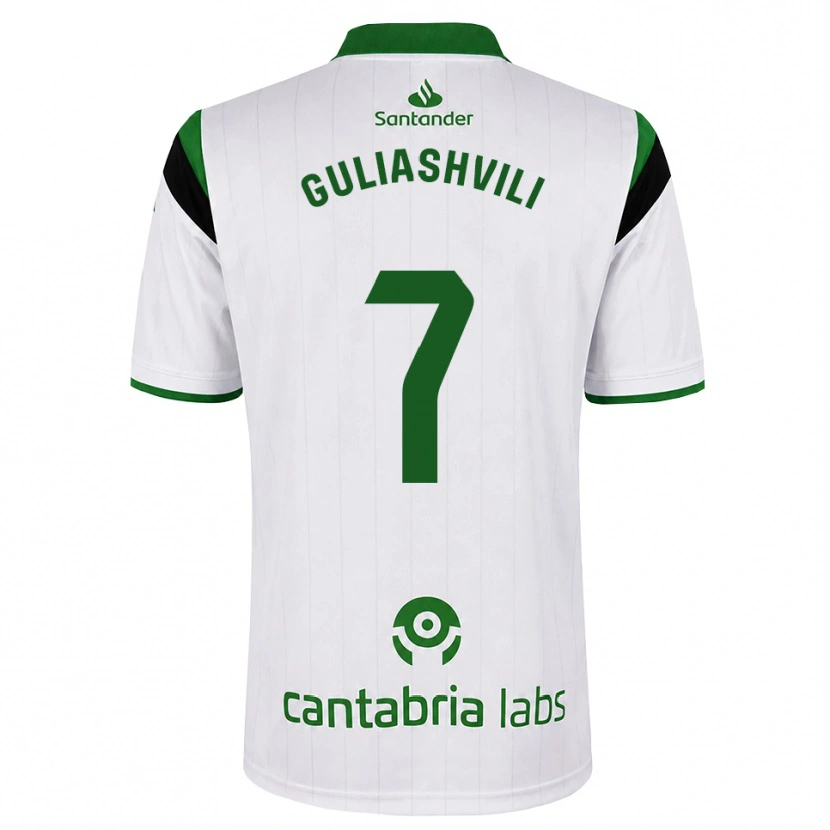 Danxen Mujer Camiseta Giorgi Guliashvili #7 Blanco Verde Negro 1ª Equipación 2026/27 La Camisa