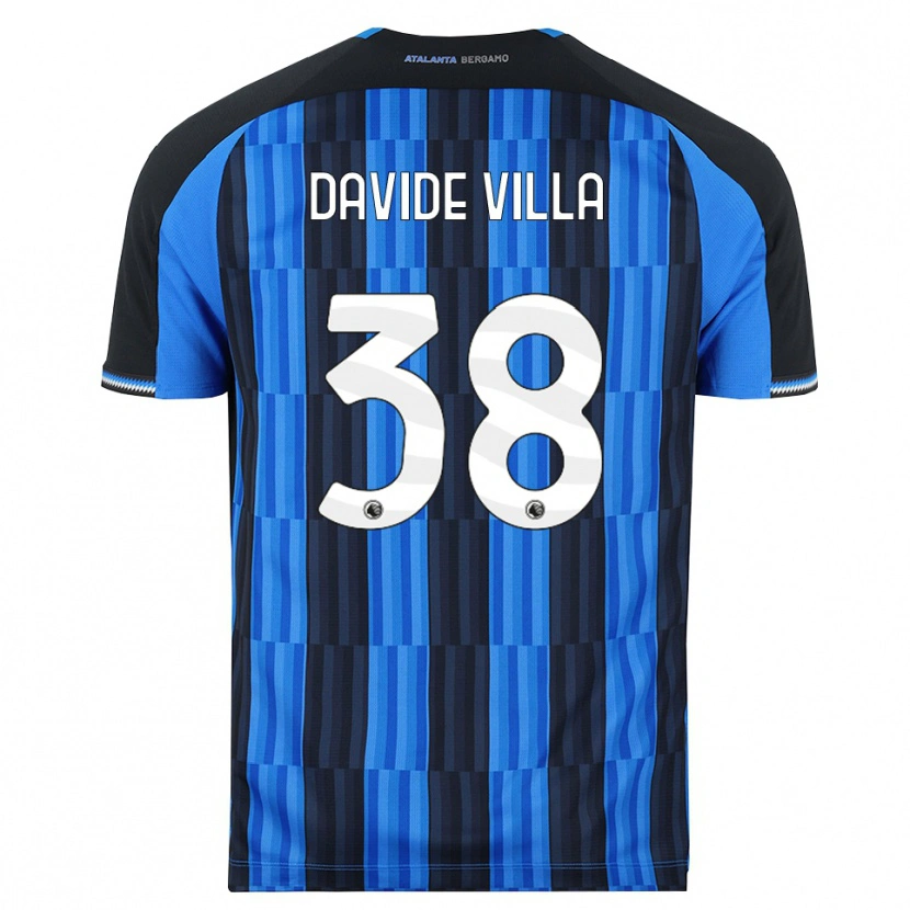 Danxen Mujer Camiseta Matteo Davide Villa #38 Azul Negro Rojo 1ª Equipación 2026/27 La Camisa