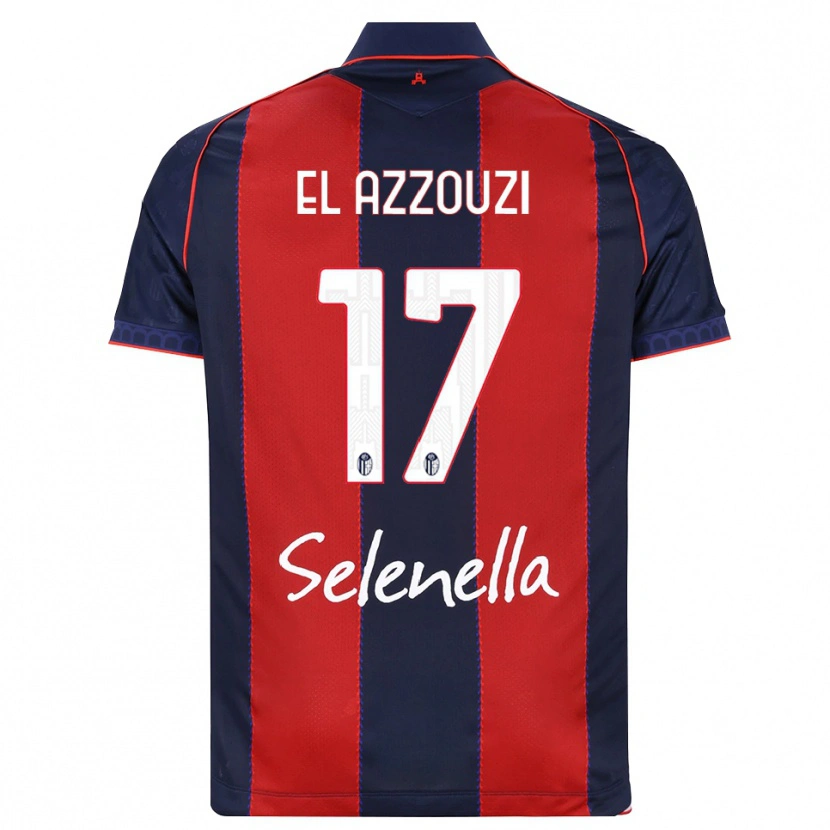 Danxen Mujer Camiseta Oussama El Azzouzi #17 Azul Real Rojo Blanco 1ª Equipación 2026/27 La Camisa