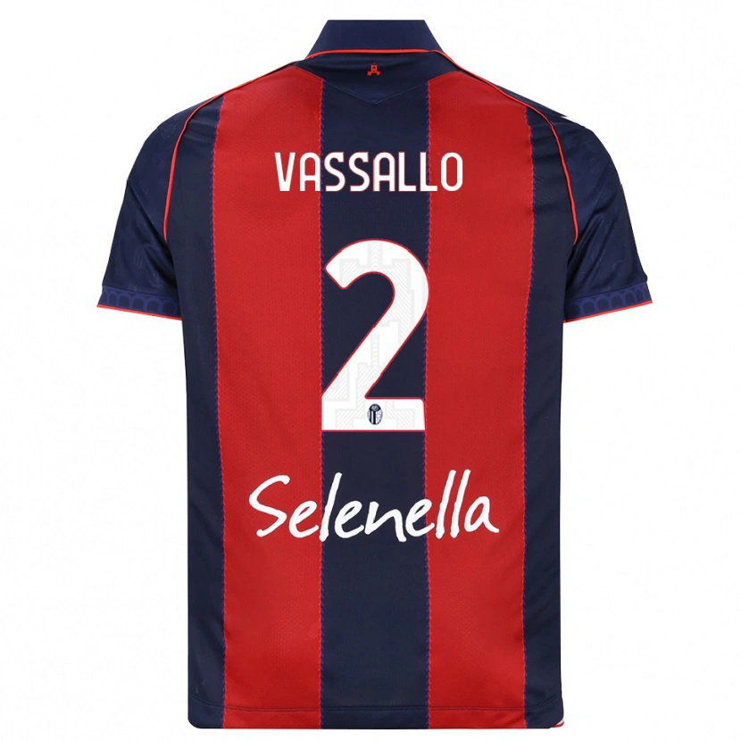 Danxen Mujer Camiseta Giacomo Vassallo #2 Azul Real Rojo Blanco 1ª Equipación 2026/27 La Camisa