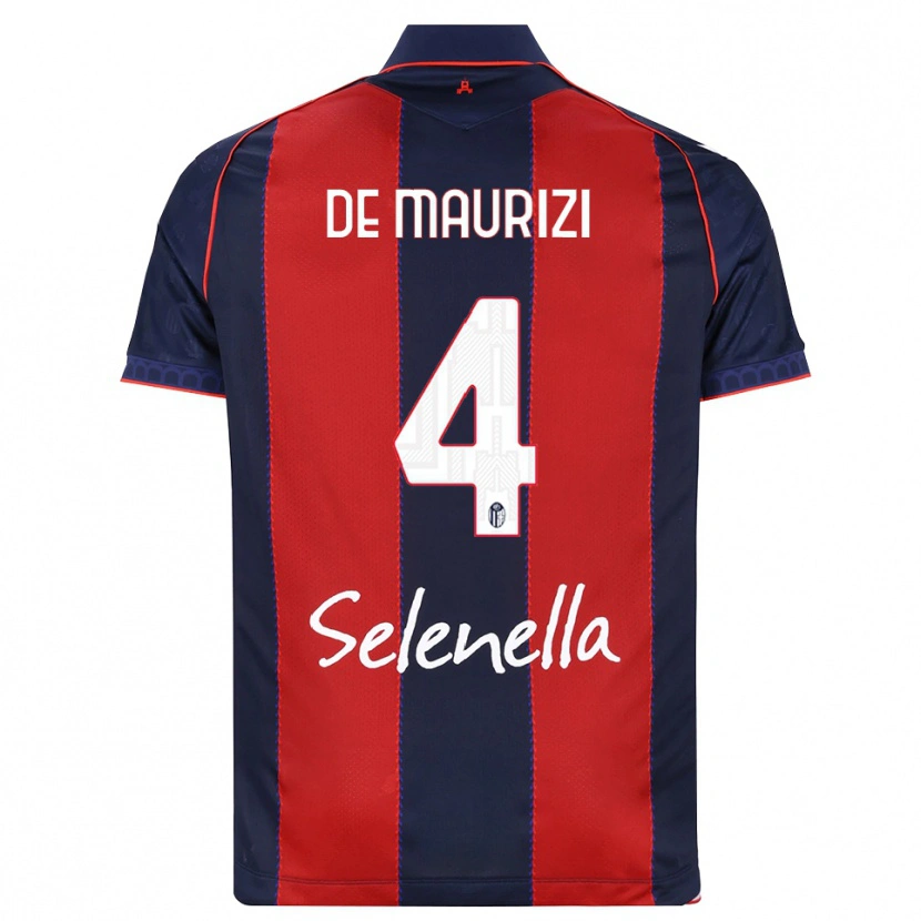 Danxen Mujer Camiseta Alessandro De Maurizi #4 Azul Real Rojo Blanco 1ª Equipación 2026/27 La Camisa