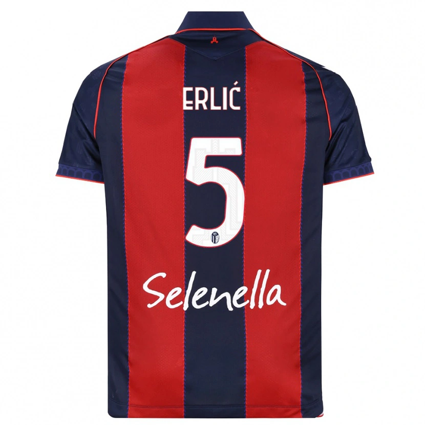 Danxen Mujer Camiseta Martin Erlić #5 Azul Real Rojo Blanco 1ª Equipación 2026/27 La Camisa
