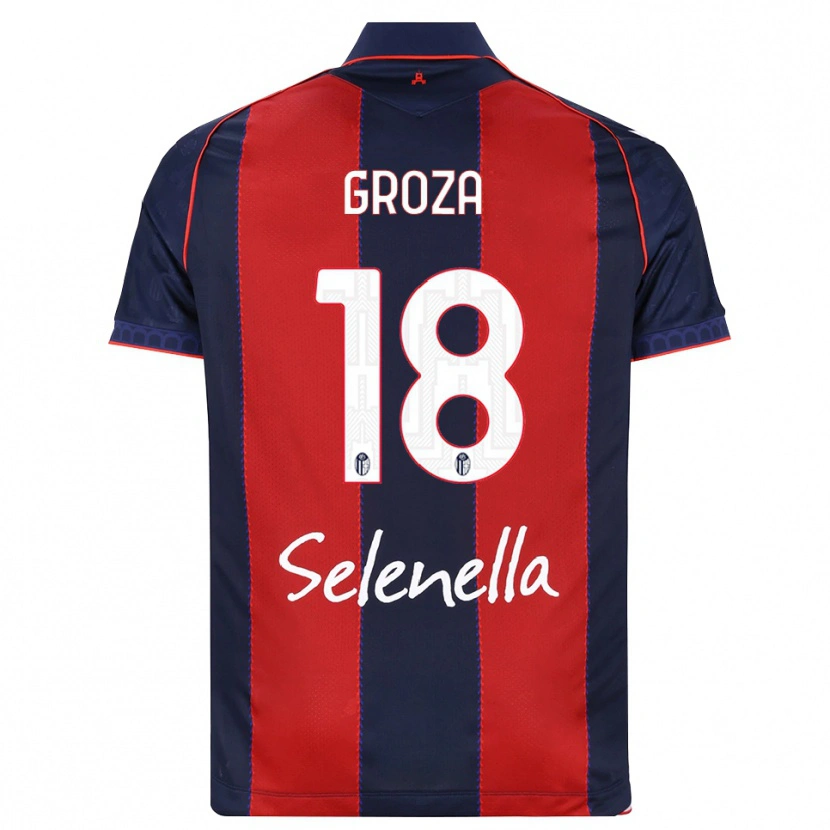 Danxen Mujer Camiseta Darius Groza #18 Azul Real Rojo Blanco 1ª Equipación 2026/27 La Camisa