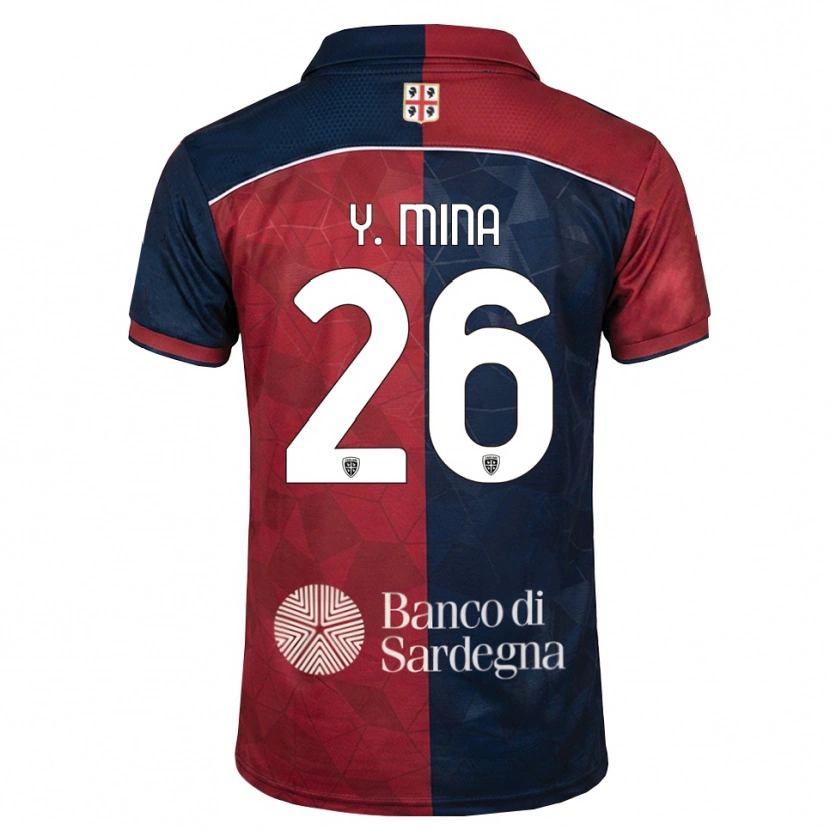 Danxen Mujer Camiseta Yerry Mina #26 Burdeos Azul Real 1ª Equipación 2026/27 La Camisa