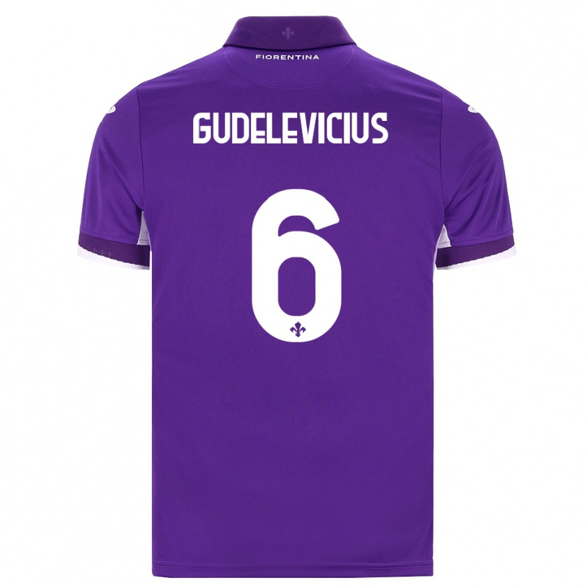 Danxen Mujer Camiseta Ernestas Gudelevicius #6 Morado Blanco Rosa 1ª Equipación 2026/27 La Camisa