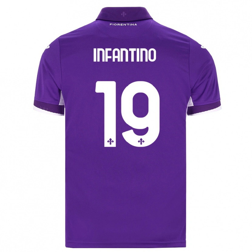 Danxen Mujer Camiseta Gino Infantino #19 Morado Blanco Rosa 1ª Equipación 2026/27 La Camisa