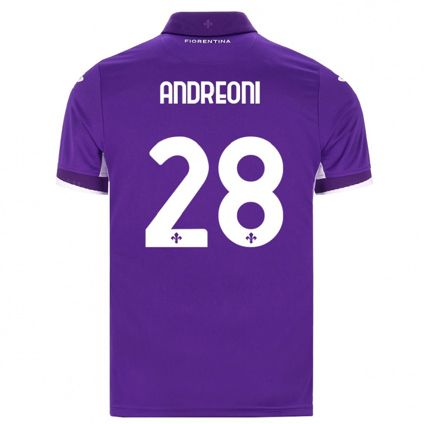 Danxen Mujer Camiseta Caterina Andreoni #28 Morado Blanco Rosa 1ª Equipación 2026/27 La Camisa