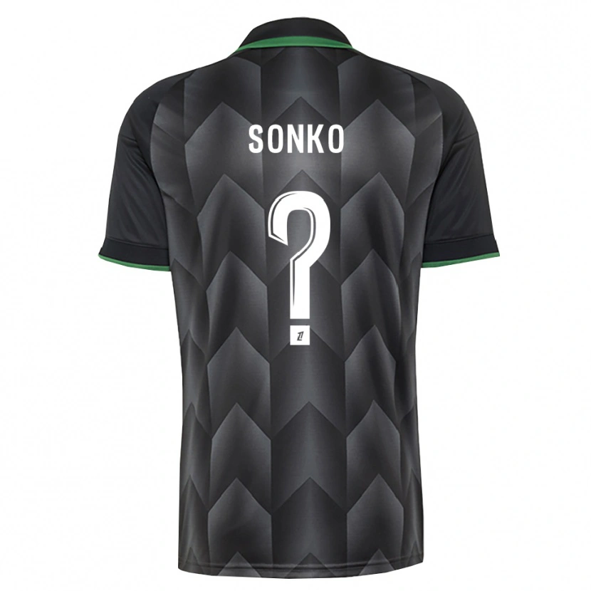 Danxen Mujer Camiseta Naël Sonko #0 Verde Blanco Negro 2ª Equipación 2026/27 La Camisa