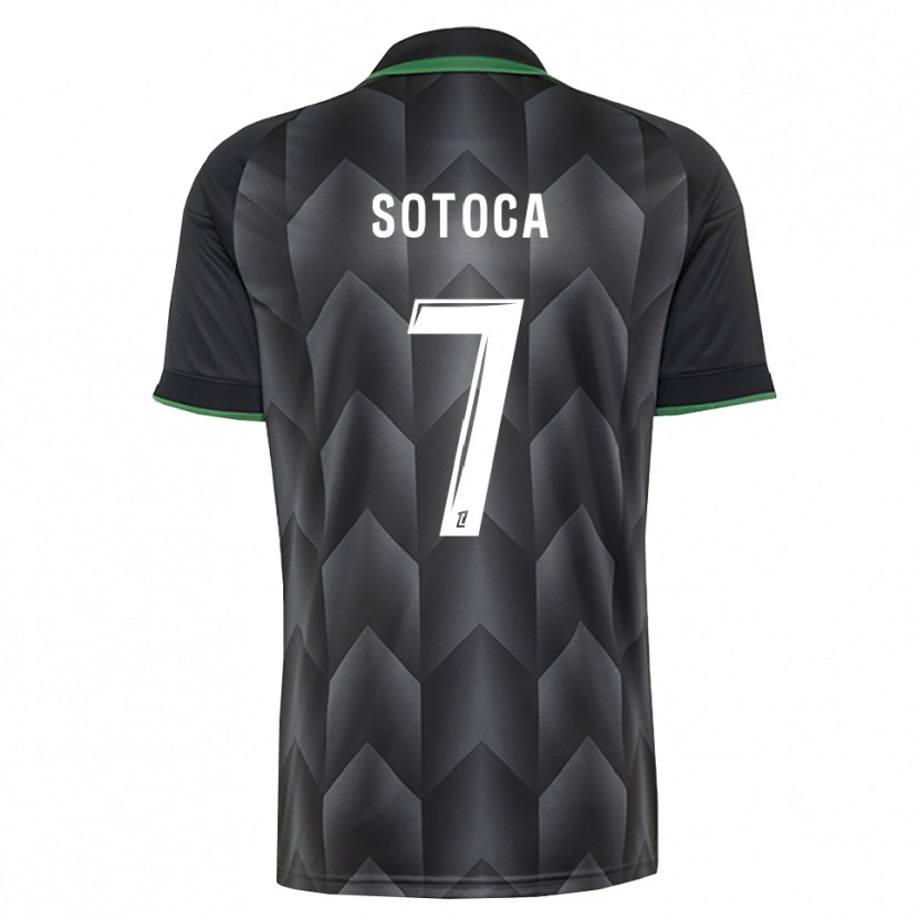 Danxen Mujer Camiseta Florian Sotoca #7 Verde Blanco Negro 2ª Equipación 2026/27 La Camisa