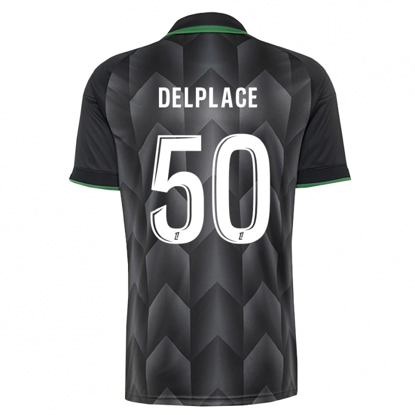 Danxen Mujer Camiseta Adam Delplace #50 Verde Blanco Negro 2ª Equipación 2026/27 La Camisa