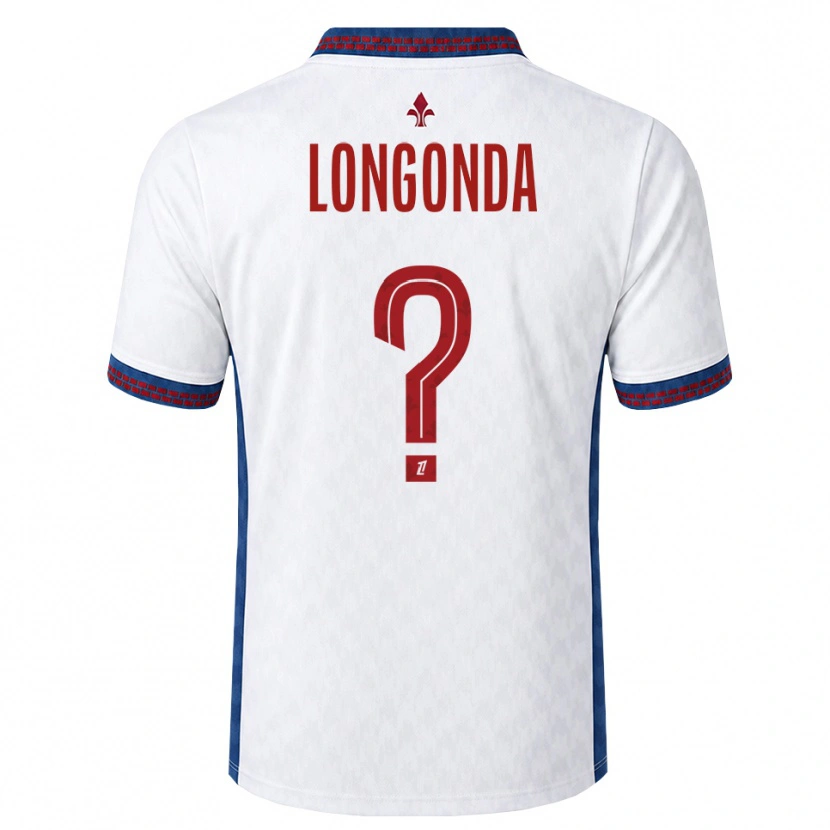 Danxen Mujer Camiseta Jean-Pierre Longonda #0 Rojo Blanco Azul 2ª Equipación 2026/27 La Camisa
