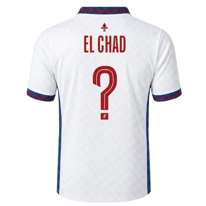 Danxen Mujer Camiseta Nesryne El Chad #0 Rojo Blanco Azul 2ª Equipación 2026/27 La Camisa
