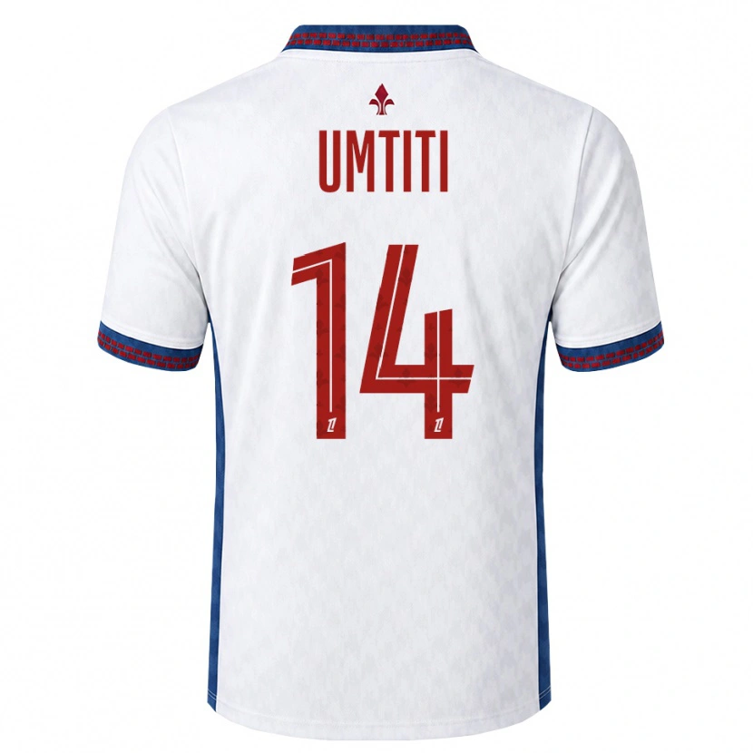 Danxen Mujer Camiseta Samuel Umtiti #14 Rojo Blanco Azul 2ª Equipación 2026/27 La Camisa