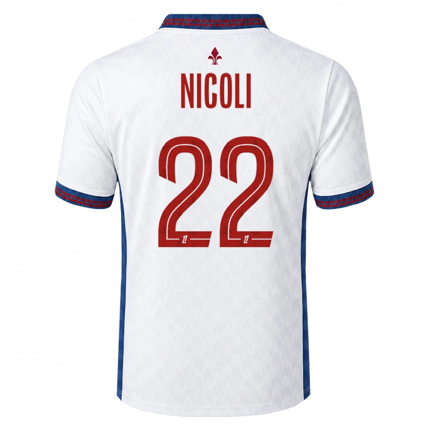 Danxen Mujer Camiseta Morgane Nicoli #22 Rojo Blanco Azul 2ª Equipación 2026/27 La Camisa
