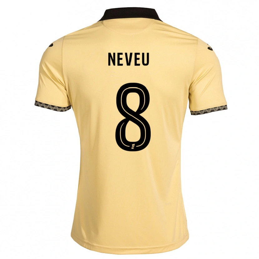 Danxen Mujer Camiseta Tom Neveu #8 Blanco Navajo Negro 2ª Equipación 2026/27 La Camisa