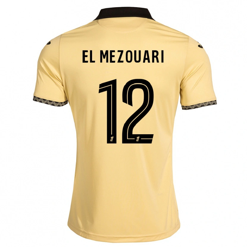 Danxen Mujer Camiseta Salah-Dine El Mezouari #12 Blanco Navajo Negro 2ª Equipación 2026/27 La Camisa