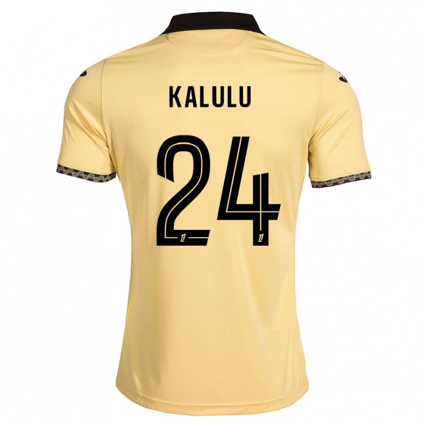Danxen Mujer Camiseta Gédéon Kalulu #24 Blanco Navajo Negro 2ª Equipación 2026/27 La Camisa