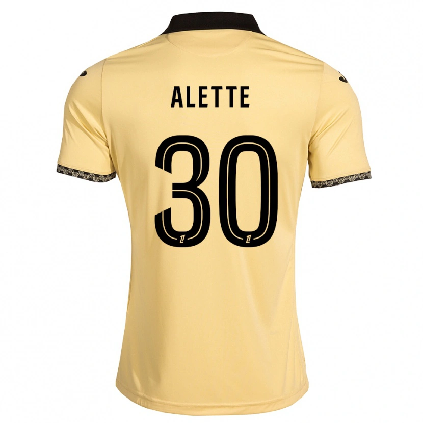 Danxen Mujer Camiseta Gaël Alette #30 Blanco Navajo Negro 2ª Equipación 2026/27 La Camisa