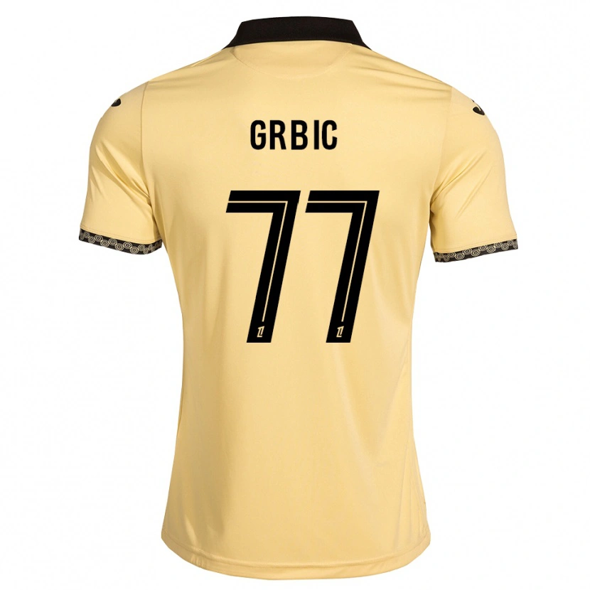 Danxen Mujer Camiseta Adrian Grbic #77 Blanco Navajo Negro 2ª Equipación 2026/27 La Camisa